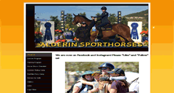 Desktop Screenshot of alderinsporthorses.com